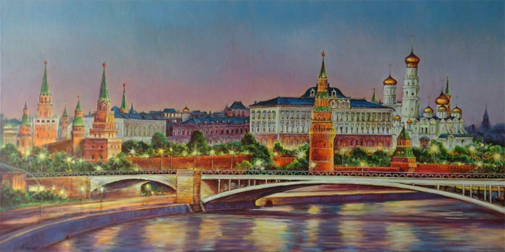  художник  Стрелков Александр, картина Кремль