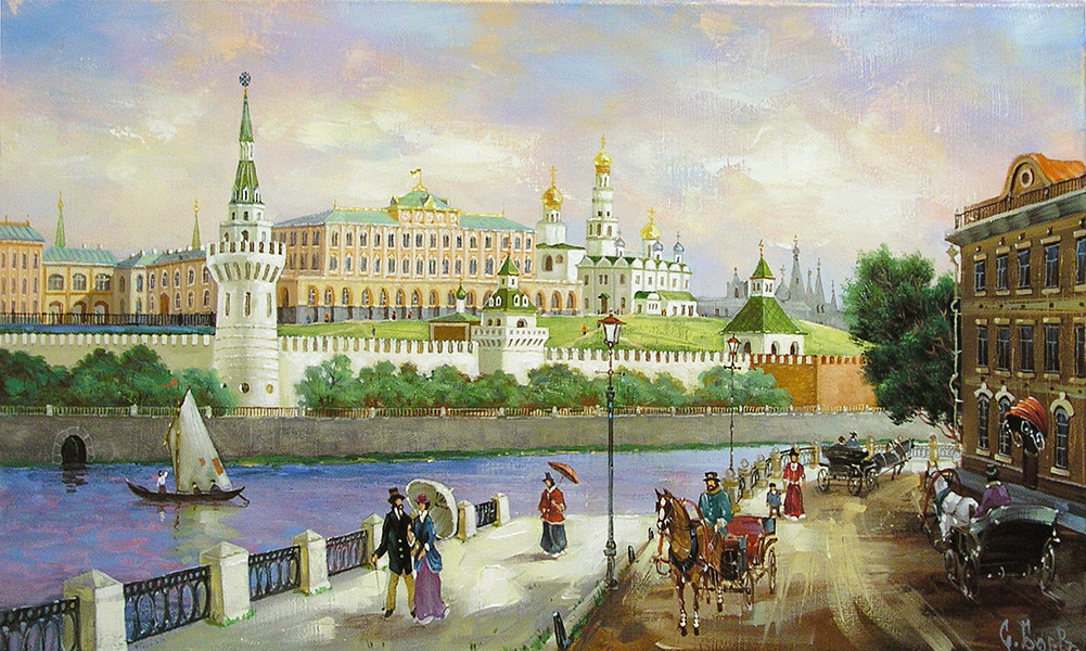  художник  Боев Сергей , картина Москва Белокаменная 