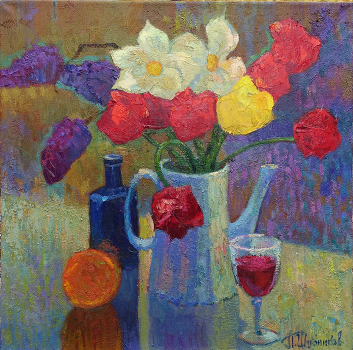  художник  Шубников Павел, картина Весенние цветы