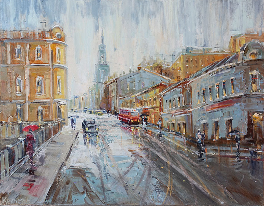  художник  Пеньковский Павел , картина Московские улицы