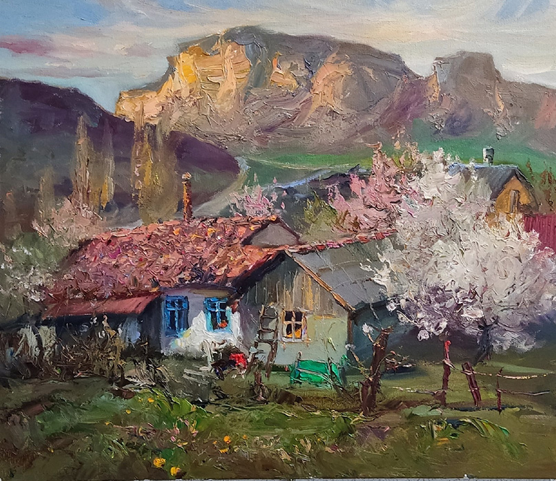  художник  Третьяков Роман, картина Старый дом   в Кукрском