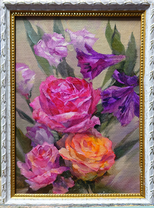  художник  Бирюкова Майя , картина Три розы