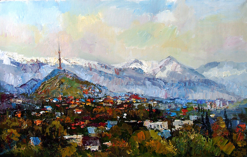  художник  Веселкин Павел, картина Алматинское разноцветье