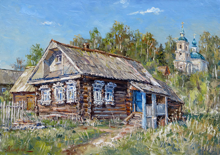  художник  Колоколов Антон, картина Изба