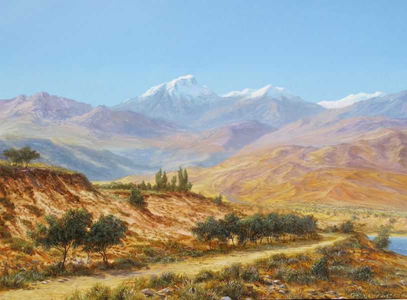  художник  Лысак Геннадий, картина Дорога на юге Иссык Куля