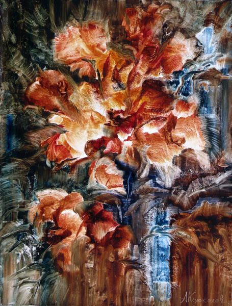  художник  Колоколов Антон, картина Речные цветы