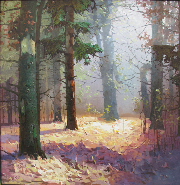  художник  Быков Виктор, картина Осенний лес