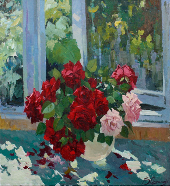  художник  Довбенко Виктор , картина Букет роз
