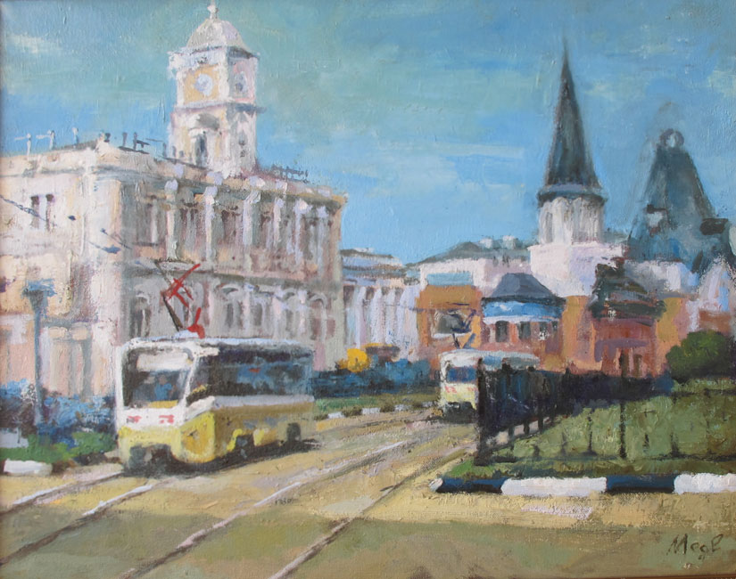  художник  Медведева Ольга, картина Площадь трех вокзалов