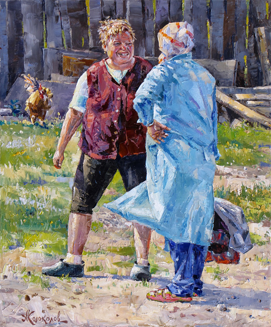  художник  Колоколов Антон, картина Весенние настроение