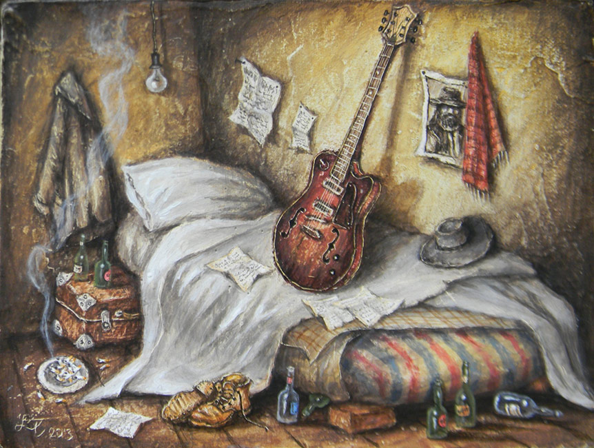  художник  Ленков Дмитрий, картина На съемной квартире