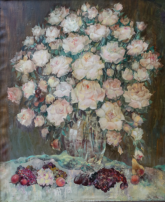  художник  Тенета Виктория, картина Большие чайные розы