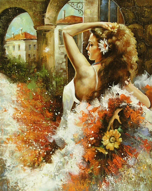  художник  Боев Сергей , картина Танец с цветами